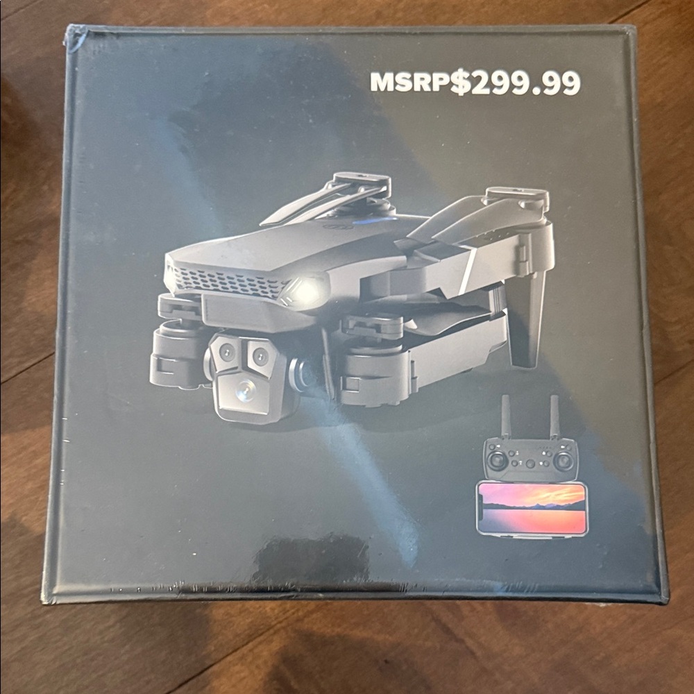 Foldable Black Drone with Remote Control